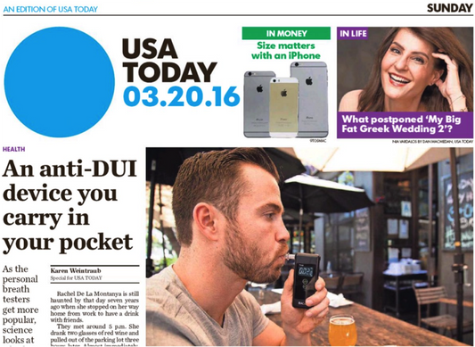 USA Today Features BACtrack, Explores Increased Popularity of Breathalyzers