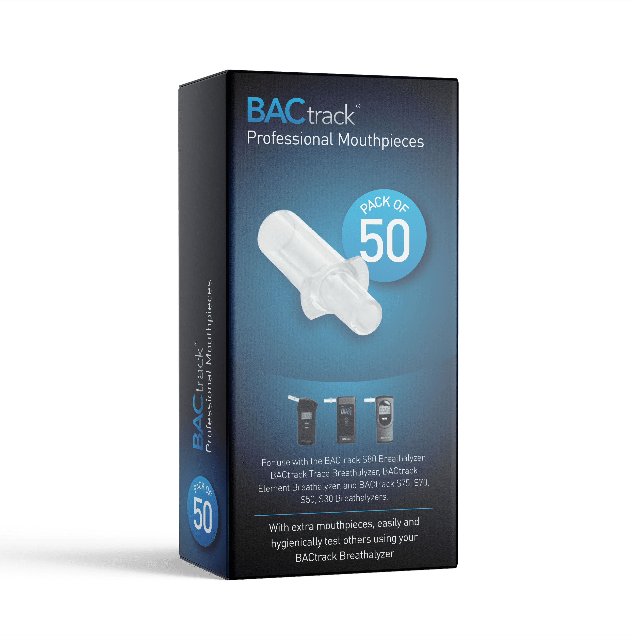 BACtrack Professional Breathalyzer Mouthpieces - 50 Pack